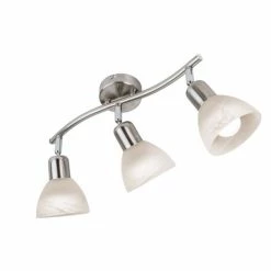 Nino Leuchten DAYTONA Deckenleuchte LED Nickel-Matt, 3-flammig