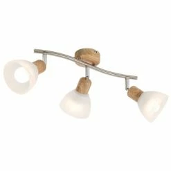 Nino Leuchten DAYTONA Spotleuchte LED Holz hell, 3-flammig