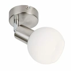 Nino Leuchten LOXY Deckenleuchte LED Nickel-Matt, 1-flammig