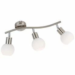 Nino Leuchten LOXY Deckenleuchte LED Nickel-Matt, 3-flammig