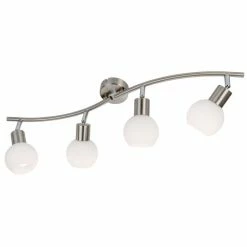Nino Leuchten LOXY Deckenleuchte LED Nickel-Matt, 4-flammig