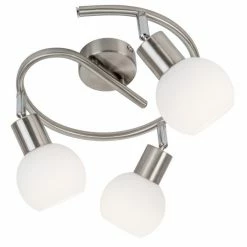 Nino Leuchten LOXY Deckenleuchte LED Nickel-Matt, 3-flammig