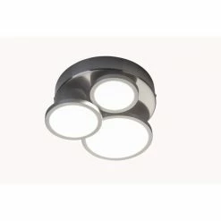 Nino Leuchten NEO Deckenleuchte LED Nickel-Matt, 3-flammig