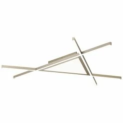 Nino Leuchten SQUARE Deckenleuchte LED Nickel-Matt, 1-flammig, Fernbedienung