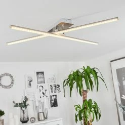 Hofstein Noppa Deckenleuchte LED Nickel-Matt, Chrom, 2-flammig, Fernbedienung, Farbwechsler -LED Leuchten Verkäufe noppa deckenleuchte h3580158 10