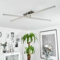 Hofstein Noppa Deckenleuchte LED Nickel-Matt, Chrom, 2-flammig, Fernbedienung, Farbwechsler -LED Leuchten Verkäufe noppa deckenleuchte h3580158 9