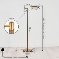 Hofstein Norrlida Stehleuchte LED Messing, 1-flammig -LED Leuchten Verkäufe norrlida stehleuchte h3426067 3