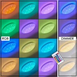 Hofstein Norton Star Deckenleuchte LED Weiß, 1-flammig, Fernbedienung, Farbwechsler 38 Hofstein Norton Star Deckenleuchte LED Weiß, 1-flammig, Fernbedienung, Farbwechsler -LED Leuchten Verkäufe norton star deckenleuchte h3266229 do4 2