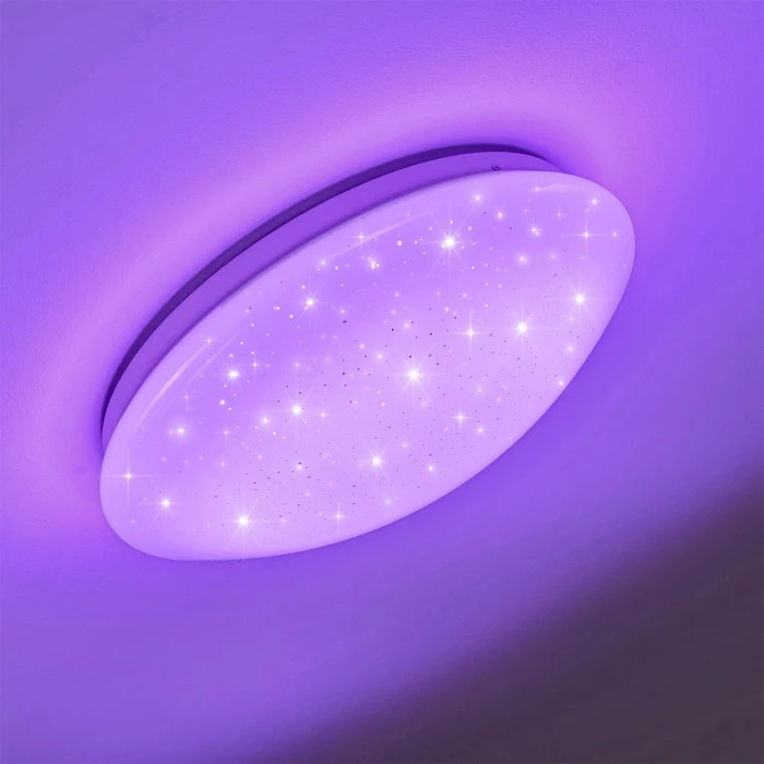 Hofstein Norton Star Deckenleuchte LED Weiß, 1-flammig, Fernbedienung, Farbwechsler 22 Hofstein Norton Star Deckenleuchte LED Weiß, 1-flammig, Fernbedienung, Farbwechsler – Bild 22