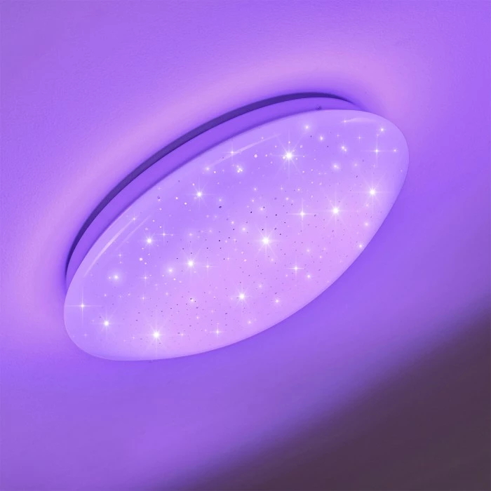 Hofstein Norton Star Deckenleuchte LED Weiß, 1-flammig, Fernbedienung, Farbwechsler 7 Hofstein Norton Star Deckenleuchte LED Weiß, 1-flammig, Fernbedienung, Farbwechsler – Bild 7