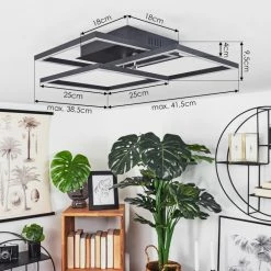 Hofstein Oberegg Deckenleuchte LED Weiß, 1-flammig, Fernbedienung -LED Leuchten Verkäufe oberegg deckenleuchte h3552261 3