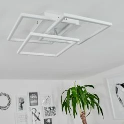 Hofstein Oberegg Deckenleuchte LED Chrom, Weiß, 1-flammig, Fernbedienung -LED Leuchten Verkäufe oberegg deckenleuchte h3562314 9