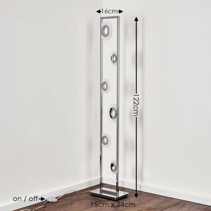 Hofstein Obip Stehleuchte LED Chrom, 1-flammig 2 Hofstein Obip Stehleuchte LED Chrom, 1-flammig – Bild 2