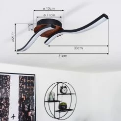 Hofstein Odda Deckenleuchte LED Schwarz, Holzoptik, 2-flammig 13 Hofstein Odda Deckenleuchte LED Schwarz, Holzoptik, 2-flammig -LED Leuchten Verkäufe odda deckenleuchte h3436950 3