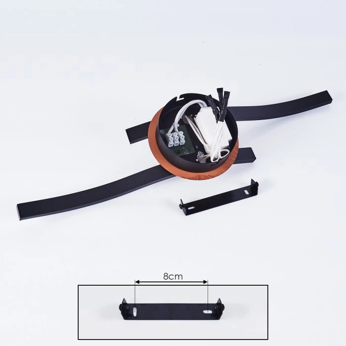 Hofstein Odda Deckenleuchte LED Schwarz, Holzoptik, 2-flammig 5 Hofstein Odda Deckenleuchte LED Schwarz, Holzoptik, 2-flammig – Bild 5