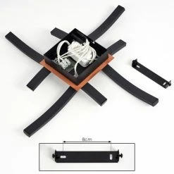 Hofstein Odda Deckenleuchte LED Schwarz, Holzoptik, 4-flammig 14 Hofstein Odda Deckenleuchte LED Schwarz, Holzoptik, 4-flammig -LED Leuchten Verkäufe odda deckenleuchte h3458235 4