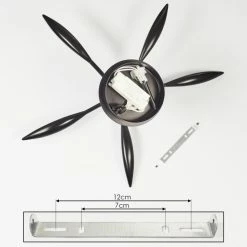 Hofstein Oetling Deckenleuchte LED Schwarz, 1-flammig -LED Leuchten Verkäufe oetling deckenleuchte h3560198 4