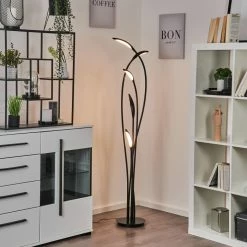 Hofstein Oetling Stehleuchte LED Schwarz, 1-flammig