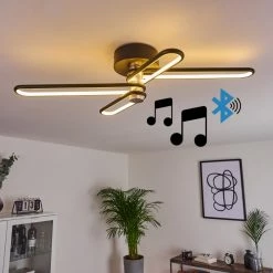 Hofstein Olul Deckenleuchte LED Schwarz, Weiß, 2-flammig