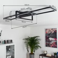 Hofstein Omega Deckenleuchte LED Schwarz, 1-flammig -LED Leuchten Verkäufe omega deckenleuchte h3418451 3