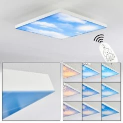 Leuchten Direkt Onlaj Deckenpanel LED Weiß, 1-flammig, Fernbedienung