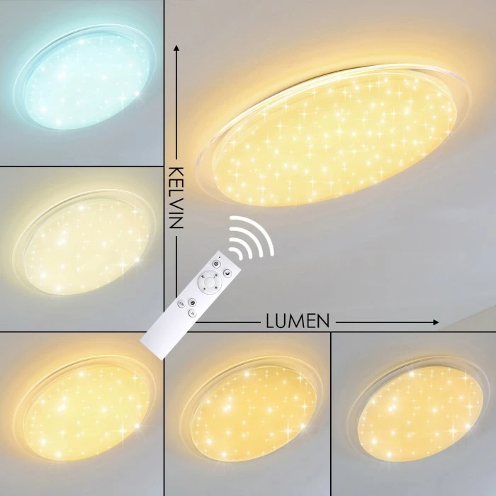 Hofstein Oranki Deckenleuchte LED Weiß, 1-flammig, Fernbedienung 22 Hofstein Oranki Deckenleuchte LED Weiß, 1-flammig, Fernbedienung – Bild 22