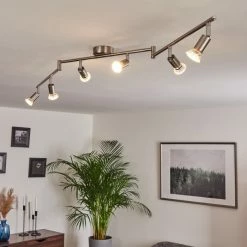 Hofstein Oula Deckenleuchte LED Nickel-Matt, 6-flammig