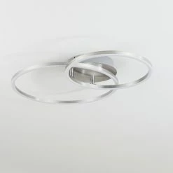 Hofstein Ovasta Deckenleuchte LED Nickel-Matt, 1-flammig, Fernbedienung -LED Leuchten Verkäufe ovasta deckenleuchte h3542477 7