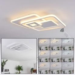 Hofstein Panchita Deckenleuchte LED Weiß, 1-flammig, Fernbedienung