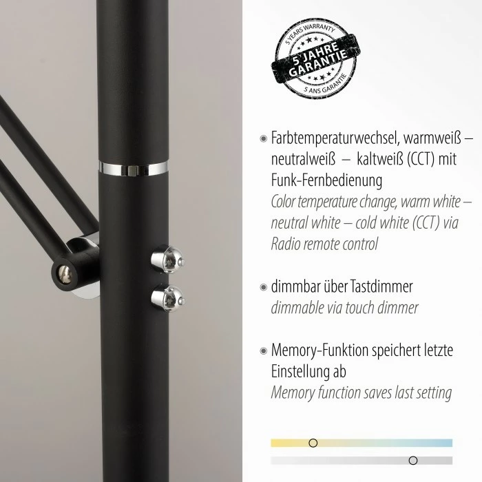 Paul Neuhaus Leuchten Paul Neuhaus BRUCE Deckenfluter LED Anthrazit, 1-flammig 3 Paul Neuhaus Leuchten Paul Neuhaus BRUCE Deckenfluter LED Anthrazit, 1-flammig – Bild 3