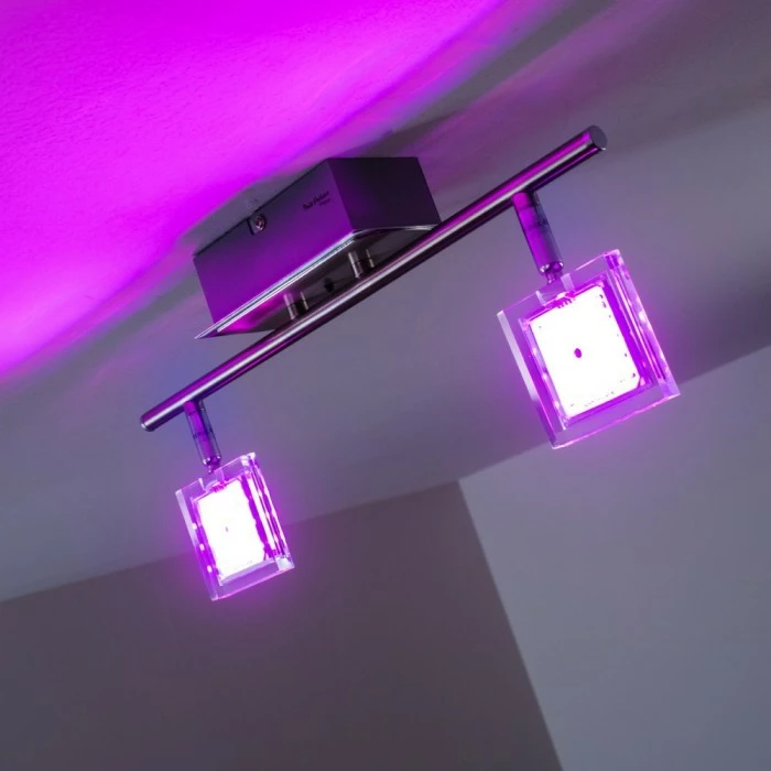 Paul Neuhaus Leuchten Paul Neuhaus DAAN-RGB Deckenleuchte LED Chrom, 2-flammig, Fernbedienung, Farbwechsler 22 Paul Neuhaus Leuchten Paul Neuhaus DAAN-RGB Deckenleuchte LED Chrom, 2-flammig, Fernbedienung, Farbwechsler – Bild 22