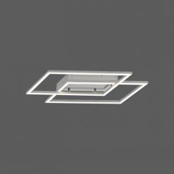 Paul Neuhaus Leuchten Paul Neuhaus Deckenleuchte INIGO LED Edelstahl, 2-flammig