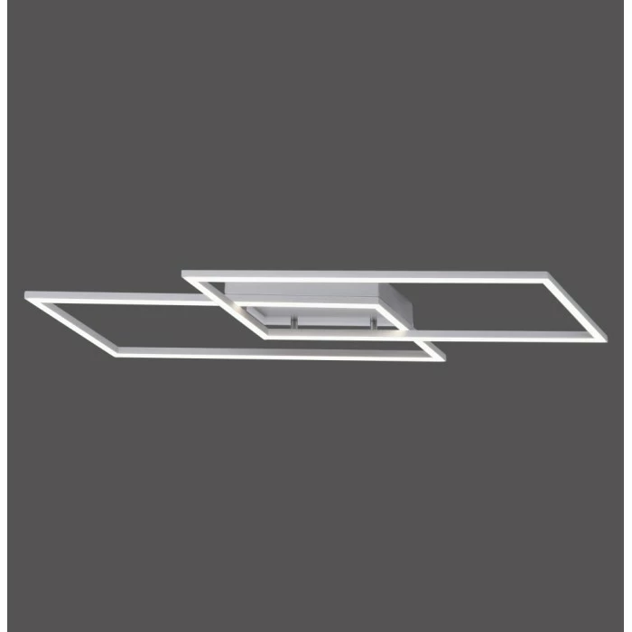 Paul Neuhaus Leuchten Paul Neuhaus Deckenleuchte INIGO LED Edelstahl, 2-flammig 2 Paul Neuhaus Leuchten Paul Neuhaus Deckenleuchte INIGO LED Edelstahl, 2-flammig – Bild 2