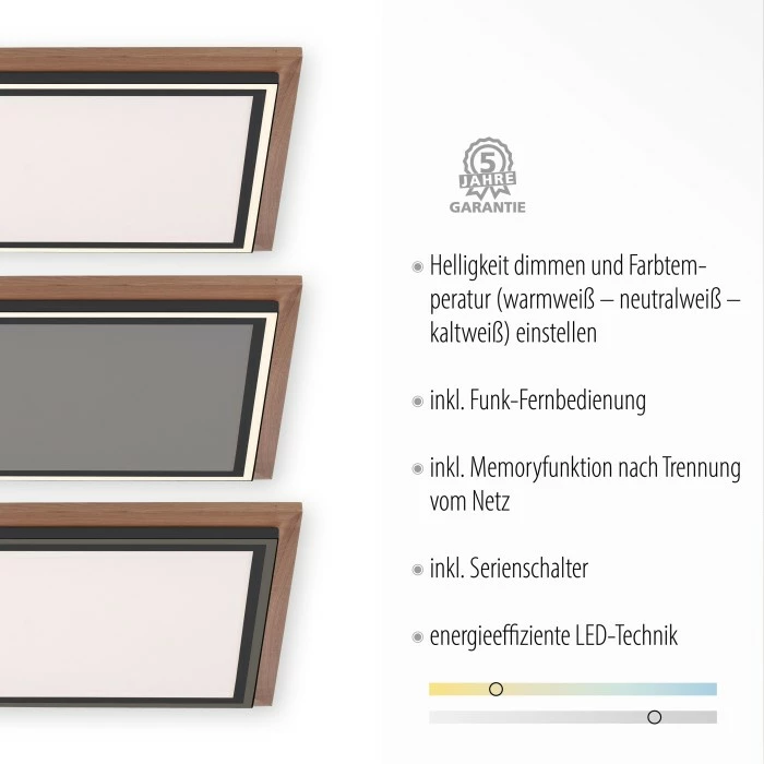 Paul Neuhaus Leuchten Paul Neuhaus PALMA Deckenleuchte LED Schwarz, Naturfarben, 2-flammig, Fernbedienung 2 Paul Neuhaus Leuchten Paul Neuhaus PALMA Deckenleuchte LED Schwarz, Naturfarben, 2-flammig, Fernbedienung – Bild 2