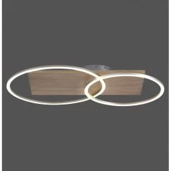 Paul Neuhaus Leuchten Paul Neuhaus PALMA Deckenleuchte LED Stahl gebürstet, Naturfarben, 2-flammig, Fernbedienung -LED Leuchten Verkäufe paul neuhaus palma deckenleuchte 8329 79 9