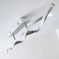 Paul Neuhaus Leuchten Paul Neuhaus POLINA Deckenleuchte LED Edelstahl, 2-flammig -LED Leuchten Verkäufe paul neuhaus polina deckenleuchte 9143 55 6