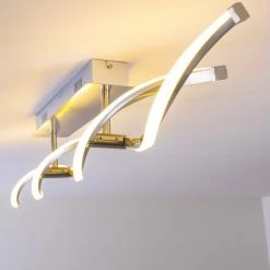 Paul Neuhaus Leuchten Paul Neuhaus POLINA Deckenleuchte LED Edelstahl, 2-flammig -LED Leuchten Verkäufe paul neuhaus polina deckenleuchte 9143 55 8