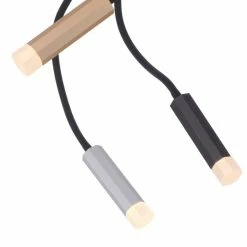 Paul Neuhaus Leuchten Paul Neuhaus PURE-GEMIN Deckenleuchte LED Messing, Schwarz, Aluminium, 6-flammig -LED Leuchten Verkäufe paul neuhaus pure gemin deckenleuchte 6011 95 9