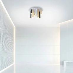 Paul Neuhaus Leuchten Paul Neuhaus PURE-GEMIN Deckenleuchte LED Schwarz, Aluminium, 12-flammig