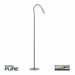 Paul Neuhaus Leuchten Paul Neuhaus PURE-GEMIN Stehleuchte LED Schwarz, Aluminium, 1-flammig -LED Leuchten Verkäufe paul neuhaus pure gemin stehleuchte 238 95 3