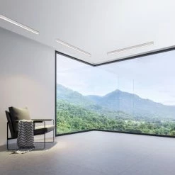 Paul Neuhaus Leuchten Paul Neuhaus PURE-LINES Deckenleuchte LED Aluminium, 1-flammig, Fernbedienung