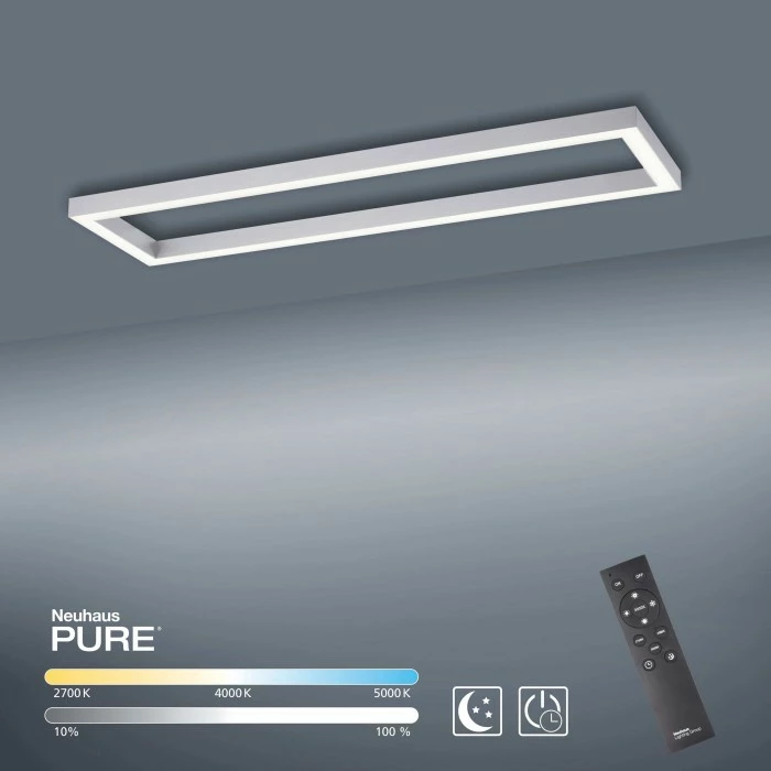 Paul Neuhaus Leuchten Paul Neuhaus PURE-LINES Deckenleuchte LED Aluminium, 1-flammig, Fernbedienung 11 Paul Neuhaus Leuchten Paul Neuhaus PURE-LINES Deckenleuchte LED Aluminium, 1-flammig, Fernbedienung – Bild 11