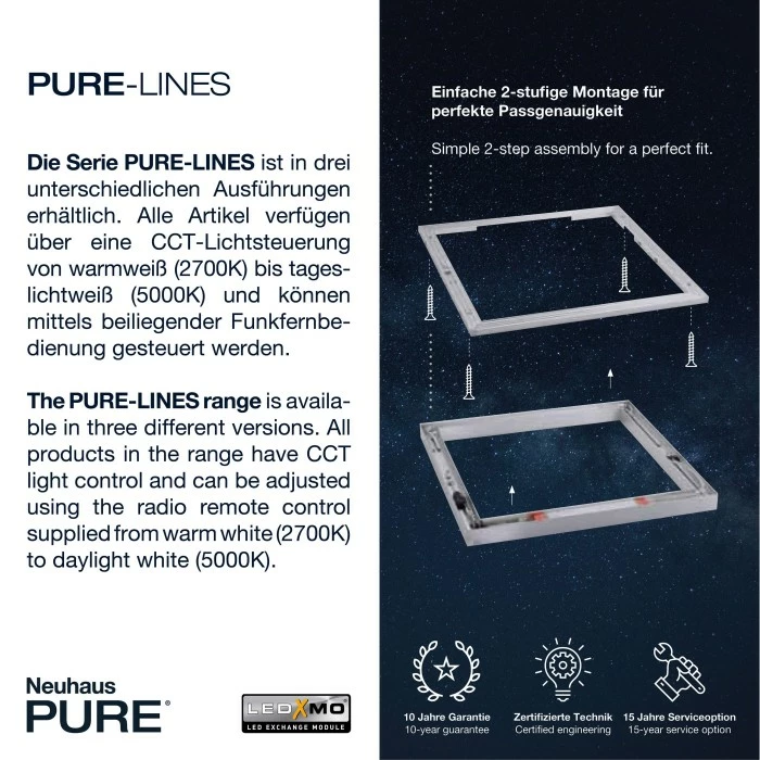 Paul Neuhaus Leuchten Paul Neuhaus PURE-LINES Deckenleuchte LED Aluminium, 1-flammig, Fernbedienung 5 Paul Neuhaus Leuchten Paul Neuhaus PURE-LINES Deckenleuchte LED Aluminium, 1-flammig, Fernbedienung – Bild 5