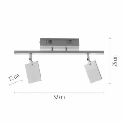 Paul Neuhaus Leuchten Paul Neuhaus PURE-MIRA Deckenleuchte LED Aluminium, 2-flammig, Fernbedienung -LED Leuchten Verkäufe paul neuhaus pure mira deckenleuchte 6354 95 6