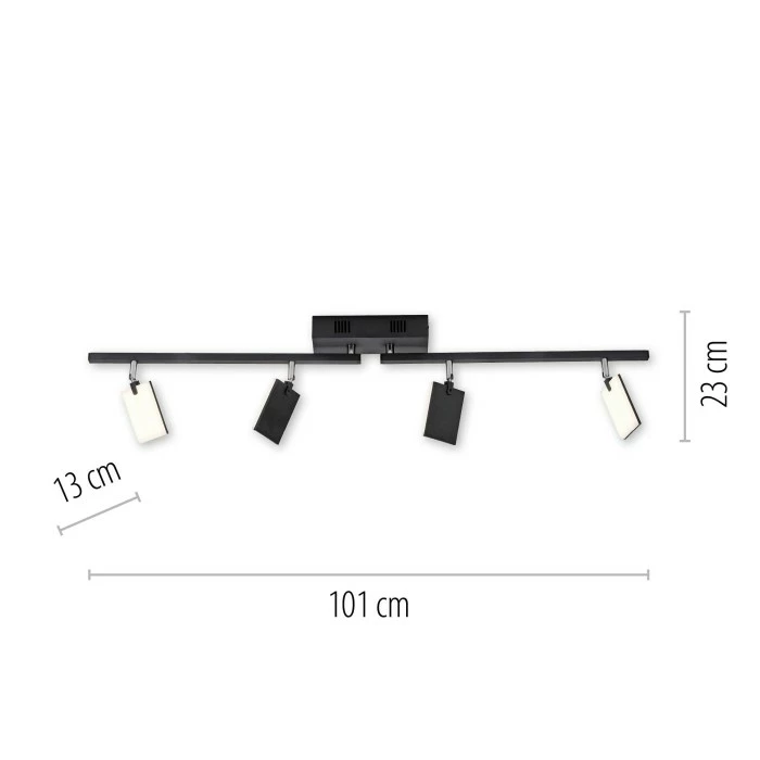 Paul Neuhaus Leuchten Paul Neuhaus PURE-MIRA Deckenleuchte LED Schwarz, 4-flammig, Fernbedienung 8 Paul Neuhaus Leuchten Paul Neuhaus PURE-MIRA Deckenleuchte LED Schwarz, 4-flammig, Fernbedienung – Bild 8