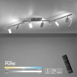 Paul Neuhaus Leuchten Paul Neuhaus PURE-MIRA Deckenleuchte LED Aluminium, 6-flammig, Fernbedienung -LED Leuchten Verkäufe paul neuhaus pure mira deckenleuchte 6358 95 11