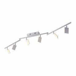 Paul Neuhaus Leuchten Paul Neuhaus PURE-MIRA Deckenleuchte LED Aluminium, 6-flammig, Fernbedienung -LED Leuchten Verkäufe paul neuhaus pure mira deckenleuchte 6358 95 7