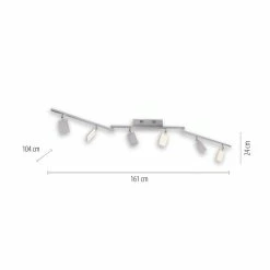 Paul Neuhaus Leuchten Paul Neuhaus PURE-MIRA Deckenleuchte LED Aluminium, 6-flammig, Fernbedienung -LED Leuchten Verkäufe paul neuhaus pure mira deckenleuchte 6358 95 8