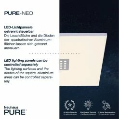 Paul Neuhaus Leuchten Paul Neuhaus PURE-NEO Deckenleuchte LED Aluminium, 5-flammig, Fernbedienung -LED Leuchten Verkäufe paul neuhaus pure neo deckenleuchte 6433 95 4