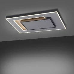 Paul Neuhaus Q-Serie Paul Neuhaus Q-ALTA Deckenleuchte LED Schwarz, 1-flammig, Fernbedienung -LED Leuchten Verkäufe paul neuhaus q alta deckenleuchte 6125 18 4